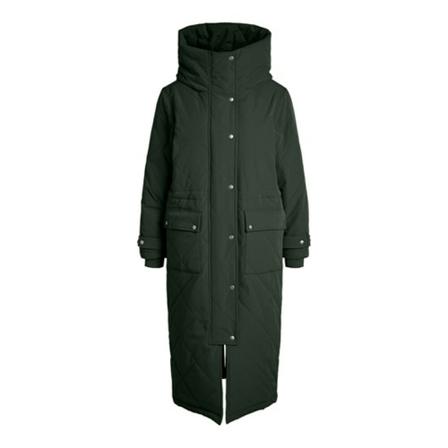 Object, Objkatie Long Coat Noos Groen, Dames, Maat:M