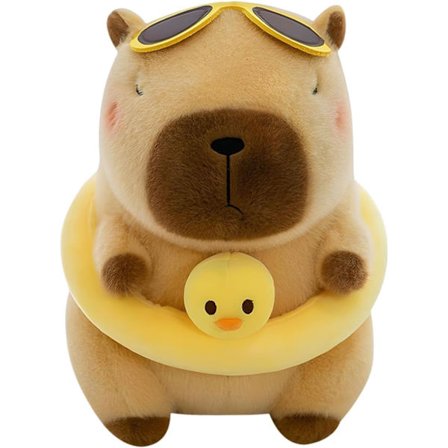 Capybara - Plyschdjur med Hållbar Capybara-Ring på 24 cm/9,4 tum | Plyschdjur | Djur