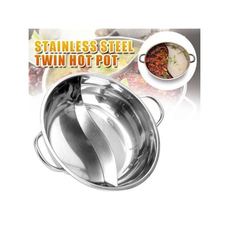 Ny 28cm rostfritt stål dubbel anka smak varm gryta induktion varm gryta spis kök hem tillbehör kit