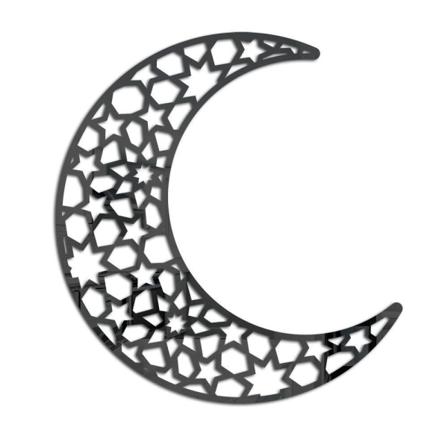Wallsticker Mirror Stickers Eid Mubarak Ramadan Decors SORT 1 black 1