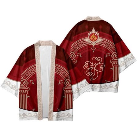 För Cosplay Genshin Impact Haori - Japansk Kimono Til Cosplay Halloween Kostume | Venti Klee XX-Large