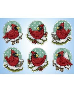 Plastik Canvas Vögel 6-er Pack