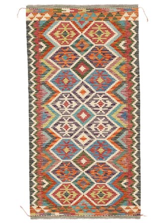 Klein Kelim Afghan Old Style Vloerkleed 103X196 Wol
