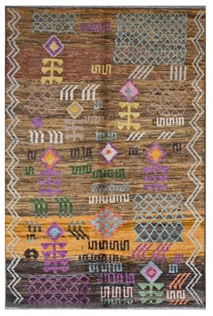 Hand Knotted Moroccan Berber - Afghanistan 115X181 Wool Rug Small