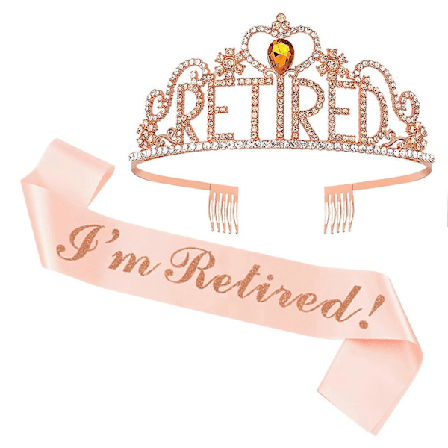 Pension Dekorationer Pensionsgaver til Kvinder Pensionsfest Dekorationer Pensionsdiadem