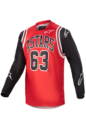Maglia Cross Alpinestars Techstar Acumen Rosso-Nero-Bianco M