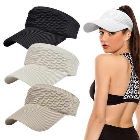 CDQ 3-pakning solskjerm dame strikket lue elastisk lue Tom topp