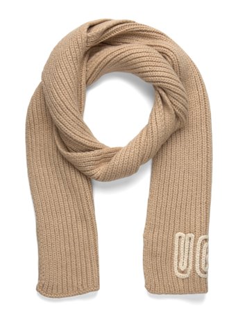 UGG Chunky Crafted Rib Scarf - Beige - ONE SIZE