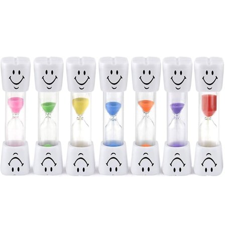 7 st 3 min tandborste timglas timglas timglas tandborste klocka för barn barn present spel matlagning möte läsning klassrum kök hem av