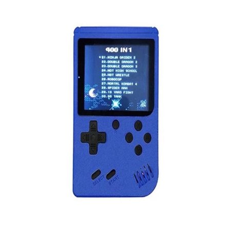 500-i-1 Retro Bærbar Spillekonsol, med 500 Klassiske Spil Indbygget Blå