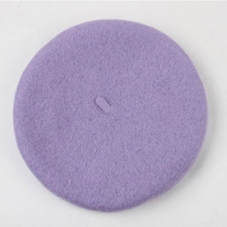 Fransk Beret Lue, Vendbar Ensfarget Kasjmir Beret Caps f