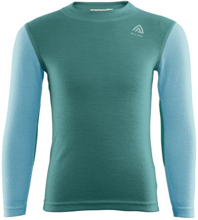 Aclima - Kids WarmWool lasten merinopaita - Vihreä/sininen