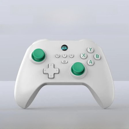 Hvit Z03 Trådløs Spillkontroller for PS4/PS3 Switch/PC/iOS/Android med Dobbel Joystick 6 Akser Gyro AUTO Ett Klikk Knapp