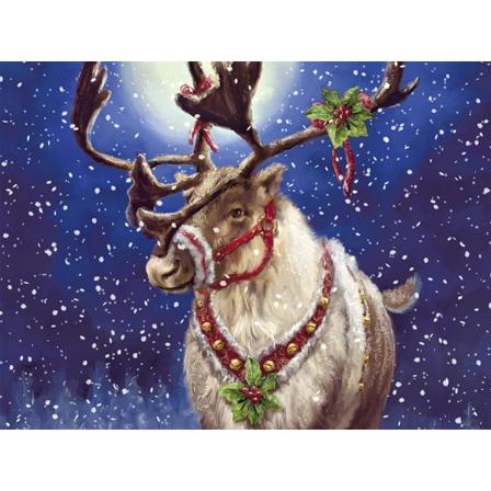 Elk Diamantmaleri Komplettsett, 30 * 40cm Julbroderi
