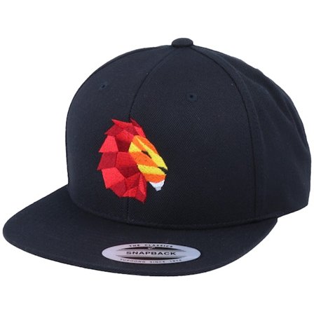 Origami - Paper Lion Black Snapback Snapback Black Cap - @ Hatstore