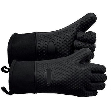 (Sæt af 2) Høj kvalitet ovn handsker op til 350C - Ekstremt varmebestandig silikone grill handsker grill madlavning handsker, ekstra lange ovn 