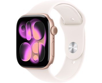 Watch Series 11 GPS 46mm Rose Gold Aluminium Case with Light Blush Sport Band - S/M - Apple Watch Series 11 – 46mm S/M