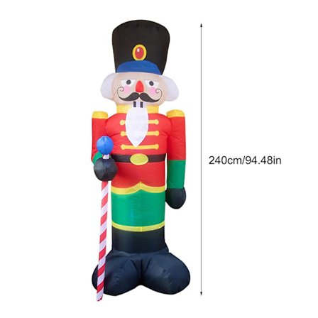 2023 Oppustelig LED Jule-Nøddeknækker DIY Rekvisitter