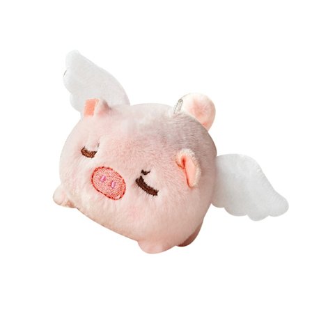 Söt stoppad djurleksak 7 cm grisstoppad docka