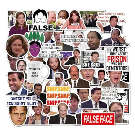 The Office Klistermärken 50 st Vinyl Klistermärken för Vattenflaskor, Laptops Kontor