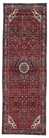 Medallón Pequeño Hosseinabad Alfombra 110X335 Lana