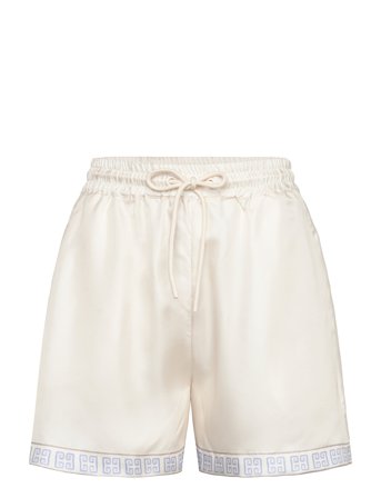 Malina | Iris Wide Drawstring Silk Shorts | XS
