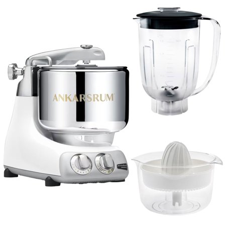 Ankarsrum Yleiskone AKM6230 + sekoitusastia & sitruspuristin, mineral white