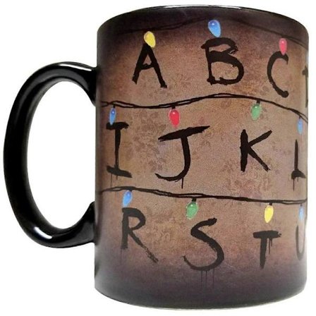 Sjov Nyhed Farveskiftende Keramisk Krus, Temperaturfølsom Stranger Things Kaffekop til Kaffe & Mælke Te