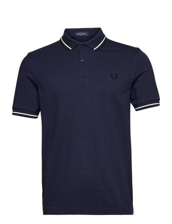 Twin Tipped Fp Shirt Polos Short-sleeved Blå Fred Perry