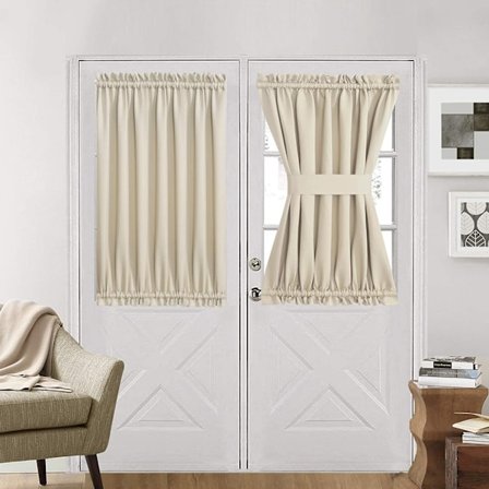 Fransk dør gardin vindue behandling - Blackout glas dør C