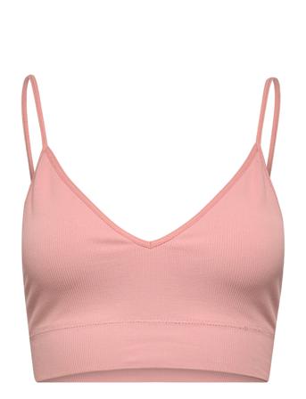 Bra Seamless Rib Top Lingerie Bras & Tops Soft Bras Tank Top Bras Lyserød Lindex