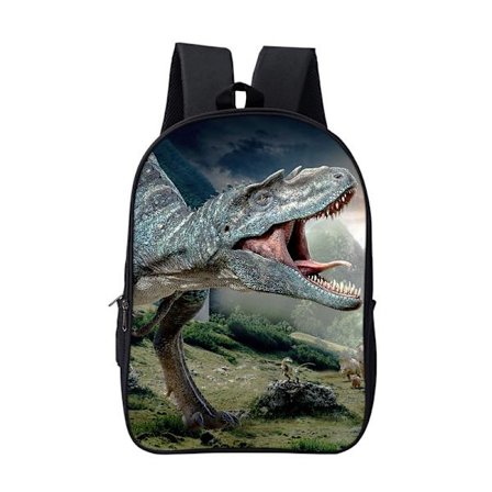 Dinosaur dubbel ryggsäckstryck ryggsäck 16 tum stil 6