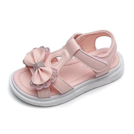 Flicksandaler för flickor, sommar, eleganta, bling, strass, fest, prinsessa, strandskor, söta rosetter, skolsandaler för barn, platta klackar F05201 