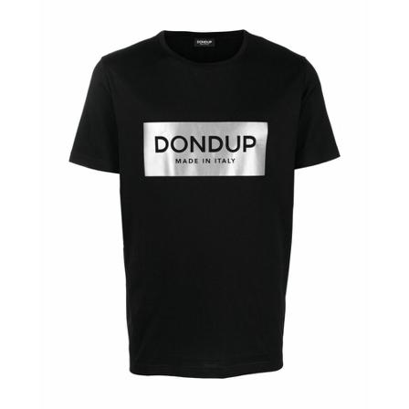 Dondup, T-shirt Zwart, Heren, Maat:S,Katoen,print