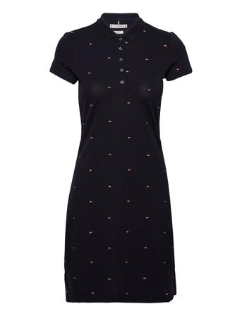 Felicia Slim Emb Polo Dress Ss Navy Tommy Hilfiger