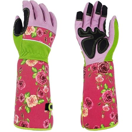 Kraftige lange hagehansker for kvinner, tornsichere hagearbeidshansker med 37 cm lange ermer som beskytter armene dine til albuen, morsdagsgaver,