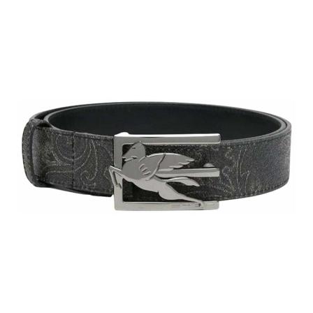 Etro, Belts Zwart, Heren, Maat:90 CM