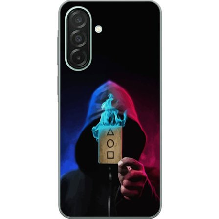 Kompatibelt Mobilskal till Samsung Samsung Galaxy A26 Squid Game Netflix affisch koreansk överlevnadsdrama serie mask huva kort retro fanart design u