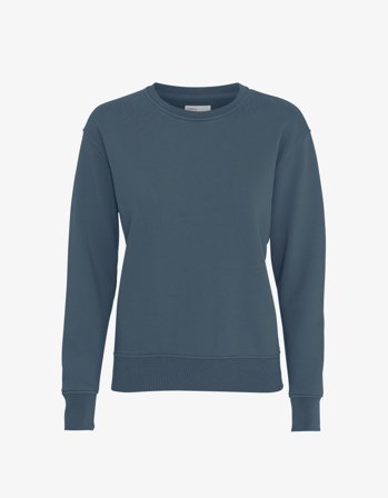 Women Classic Organic Crew - Petrol Blue - S