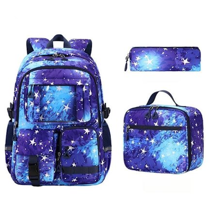 Skolerygsæk til piger, 3-delt sæt med madkasse og Kawaii Design_TF_TF