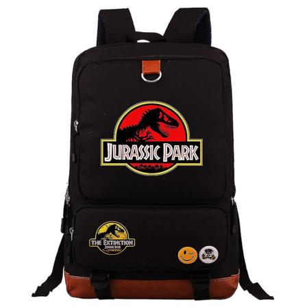 Jurassic World & Park-rygsæk: Slidstærk bærbar rejsetaske - rygsæk, messenger, skoletaske med skulderstropper til figurer og skoleartikler 1
