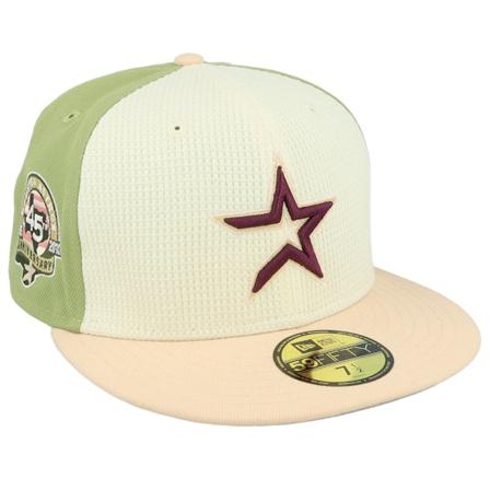 New Era - MLB Weiss fitted Cap - Houston Astros Thermal Front Chrome/Olive/Pink Fitted @ Hatstore