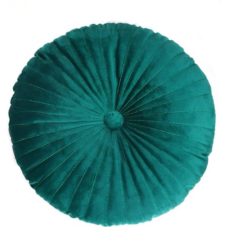 Hot 2025 Rund plysj gulvpute i form av et gresskar, tykk plysj tatamipute, kontorstolpute (grønn) Grønn Green 35cm*8cm