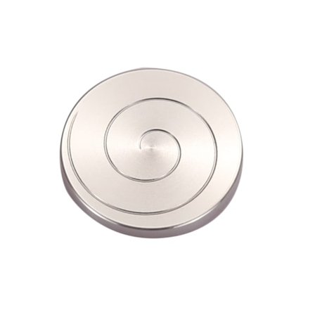 Snurrande skrivbordsleksak i metall, spiralformad myntavslappning