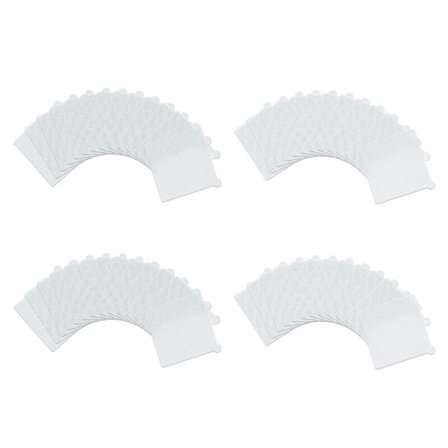 50 stk. Aftagelige Hårfangere til Afløb - Brug & Smid Væksthårfangere til Badeværelse (15 cm Regulær Kvadrat)