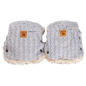 Easygrow Light Grey Cable Knit Hand Muffs One Size - Stroller accessories - One size - Grey - Junge