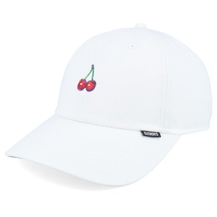 Djinns - Wit unconstructed Cap - Dnc Cherry White Dad Cap @ Hatstore