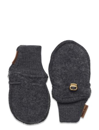 Wool Mittens Grey Mikk-line