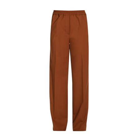 Max Mara Weekend, Straight Trousers Bruin, Dames, Maat:M,Canvas