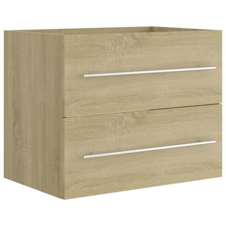 Vidaxl Tvättställsskåp Sonoma-ek 60x38,5x48 Cm Spånskiva Brun